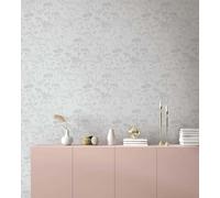 marburg Carta da parati grigio beige fiori effetto foglia floreale naturale look industriale per soggiorno camera da letto cucina 10,05 x 0,53