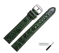 MARBURGER Cinturino Per Orologio 20mm Pelle Verde Croc Goffratura Con Vicino - Insieme Di Assemblaggio Di Utensili 6812060000120