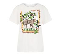 Marc Cain - Baumwoll-Shirt mit Leo-Motiv - - Tops - Donna - Bianco - 2XL