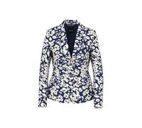 Marc Cain Blazer Aderente con Stampa Floreale, Blu e Bianco, Modello BC3411J41 (IT, Numero, 48, Regular, Regular)