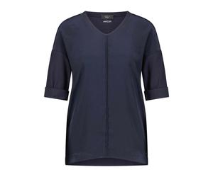 Marc Cain, ,Blouses & Shirts ,Donna ,Blu ,L Camicia casual in misto cotone