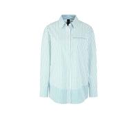 Marc Cain - Hemdbluse a Righe in Cotone - - Blouses & Shirts - Donna - Verde - S