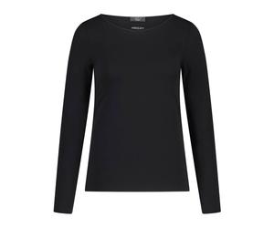 Marc Cain - Essenziale Longsleeve con Dettagli Eleganti - - Tops - Donna - Nero - L