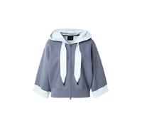Marc Cain Giacchetta blu chiaro / grigio basalto / bianco Donna - Abbigliamento - Taglie comode - Pullover e cardigan - Cardigan Marc Cain XL