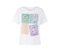 Marc Cain, ,Tops ,Donna ,Bianco ,L T-shirt in cotone decorata