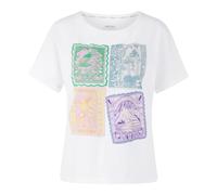 Marc Cain - T-shirt in cotone decorata - - Tops - Donna - Bianco - L