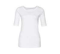 Marc Cain, ,Tops ,Donna ,Bianco ,M Magliette elegante a mezza manica con scollo rotondo