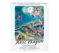 Marc Chagall arte murale stampa paesaggistica da sogno impressionista