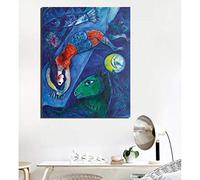Marc Chagall Il Circo Blu Dipinti Su Tela Poster Stampe Marmo Wall Art Pittura Immagine Moderna Decorazione Della Casa 30x36 cm Senza Cornice