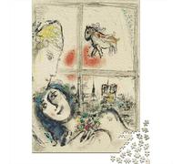 Marc Chagall Puzzle Legno Classici 1000 Pezzi, Rompicapo arte, museo Impegnativi Jigsaw Puzzles opere d'arte famose nel mondo, Giocattolo Decompressivo Intellettuale Educativo 1000 Pcs