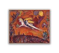 Marc Chagall-Stampe Su Tela Famose-Cantico dei Cantici IV-Riproduzione Poster e Stampe Arte da Parete su Tela per Soggiorno 60x72 cm Senza Cornice