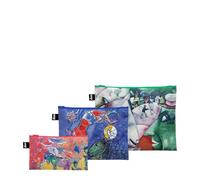 Marc Chagall - Tasche con cerniera riciclate, multicolore, L, Valigetta per cosmetici