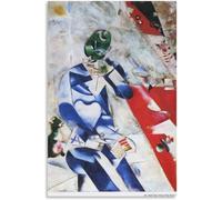 Marc Chagall《Tre Il Poeta》Poster e Stampe Marc Chagall Arte Della Parete Marc Chagall Pittura Su Tela Per La Decorazione Della Parete Della Casa Immagine 50x75cmx1 Senza Cornice