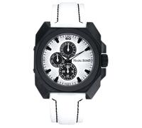 Marc Ecko orologio E13585G1 bianco opaco con quadrante bianco e cinturino in pelle
