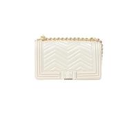 MARC ELLIS Borsa a tracolla Flat Wave S bianco perla da donna. Il modello presenta un motivo trapuntato a chevron con dettagli in rilievo, donando un tocco sofisticato. La chiusura con patt