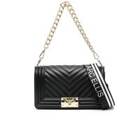MARC ELLIS Borsa flat S 25 tracolla matelassè black/light gold