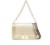 MARC ELLIS Borsa flat S 25 tracolla matelassè gold/light gold