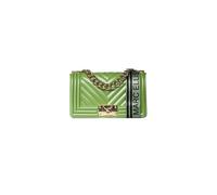 MARC ELLIS Borsa flat S 25 tracolla matelassè green tea/light gold