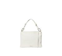 Marc Ellis New York Borsa a spalla da donna In Vera pelle Made in Italy 36x26,5x3 cm Bianco e Oro