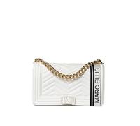 Marc Ellis New York Borsa a spalla da donna Rubber 100% Rubber 25x15x8 cm Latte e Oro chiaro