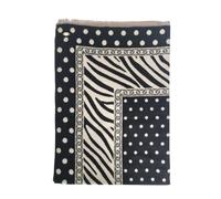 Marc Ellis sciarpa donna in fantasia pois nero panna