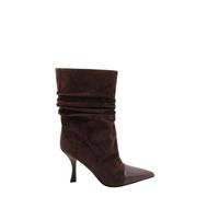Marc Ellis stivali alti a punta in suede marrone 40
