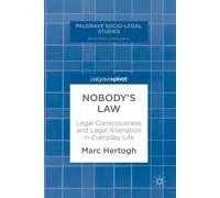 Marc Hertogh Nobody's Law (Copertina rigida) Palgrave Socio-Legal Studies
