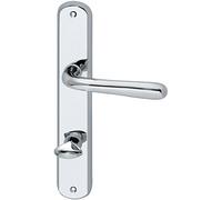 Marc HESI 1040.15b.008.m Maniglia Sonia - su piastra lunga WC distanza 90 mm, per porte dello spessore di 32 - 45 mm, in ottone cromato