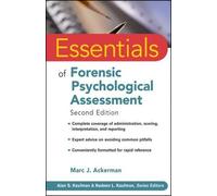 Marc J. Ackerman Essentials of Forensic Psychological Assessment (Tascabile)