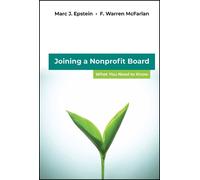 Marc J. Epstein F. Warren McFarlan Joining a Nonprofit Board (Copertina rigida)