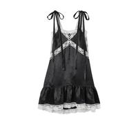 Marc Jacobs - Abito midi in raso e pizzo a sottoveste - - Dresses - Donna - Nero - L