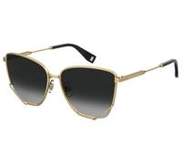 Marc Jacobs Donna MJ 1006/S 001/9O Occhiali da sole Metallo Oro Grigio Squadrata Sfumato