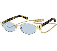 Marc Jacobs Donna MARC 496/S 013/KU Occhiali da sole Metallo Oro Azzurro Geometrica