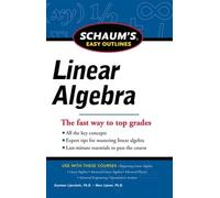 Marc Lipson Seymour Lipsc Schaums Easy Outline of Linear Algebra Rev (Tascabile)