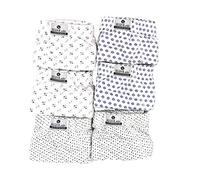 MARC LUIS Slip Uomo in Cotone in Fantasia Stampata 6 Pezzi (7-54, Fondo Bianca)