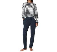 Marc O´Polo Mix&Match-Pigiama Lungo Set Pajama, Blu/Bianco, M Donna