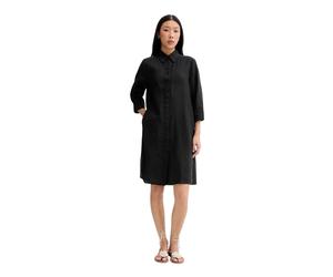 Marc O'Polo - Abito in lino morbido con zip invisibile - - Dresses - Donna - Nero - S