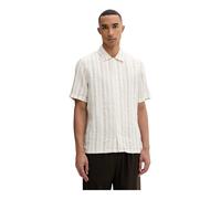 Marc O'Polo - Camicia a maniche corte a righe in misto lino - - Shirts - Uomo - Bianco - 2XL