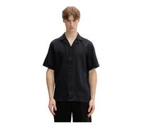 Marc O'Polo - Camicia a maniche corte con colletto alla coreana in lino - - Shirts - Uomo - Nero - M