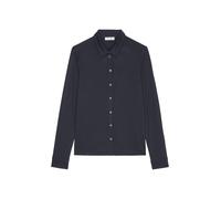 Marc OߴPolo Donna Camicia in Jersey parzialmente Elasticizzata Colletto a Punta, Blu (Manic Midnight), S