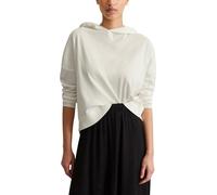 Marc OߴPolo Denim Donna Felpa con Cappuccio parzialmente Elasticizzata Relaxed Fit, Bianco (Silky White), L