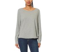 Marc OߴPolo Denim Donna Maglietta a Maniche Lunghe in Cotone bio con Scollo a Barca, Grigio (Grau), M
