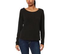 Marc OߴPolo Denim Donna Maglietta a Maniche Lunghe in Cotone bio con Scollo a Barca, Nero (Black), M