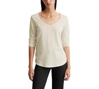 Marc OߴPolo Denim Donna Maglietta a Maniche Lunghe in Cotone bio con Scollo a V, Bianco (Scandinavian White), XXS