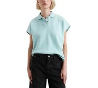 Marc OߴPolo Denim Donna Maglietta Polo a Maniche Corte in Cotone bio Wide Fit, Blu (Blue Fog), XS