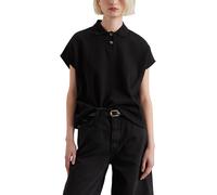Marc OߴPolo Denim Donna Maglietta Polo a Maniche Corte in Cotone bio Wide Fit, Nero (Black), M