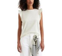 Marc OߴPolo Denim Donna T-Shirt con Maniche a Volant Regular Fit, Bianco (Silky White), L