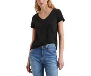 Marc OߴPolo Denim Donna T-Shirt in Cotone bio con Scollo a V, Nero (Black), L