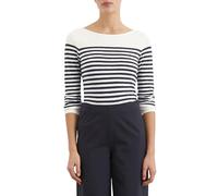 Marc OߴPolo Donna Maglietta a Maniche Lunghe in Cotone bio a Righe, Multicolore (Multi/Cloudless Night/Placed), L
