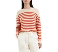 Marc OߴPolo Donna Pullover in maglia a righe loose fit, Multicolore (Stripe/Natural Cotton), XXL